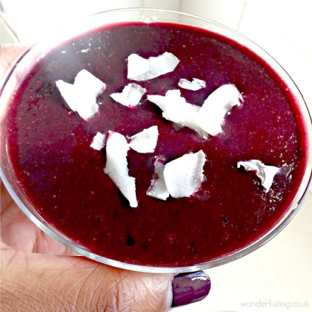 Beetroot, fig and blackberry smoothie